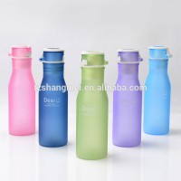 high quality frosted plastic long neck drinking water bottle