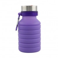 Silicone Collapsible Water Bottle 550ml BPA Free for Sports & Outdoors